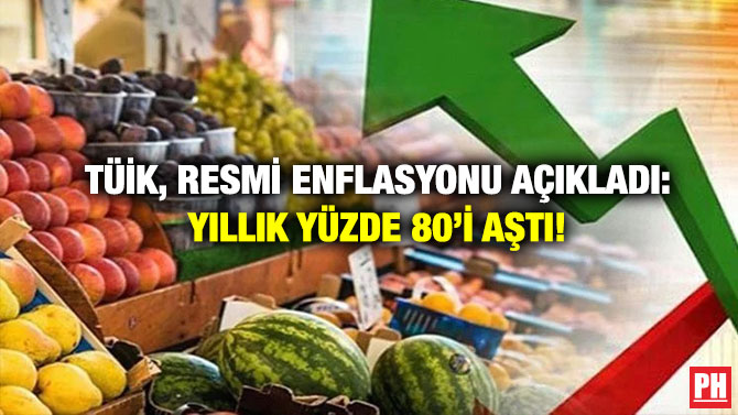 TÜİK, Resmi Enflasyonu Açıkladı: Yıllık Yüzde 80’i Aştı!