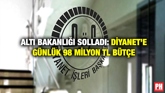 Altı Bakanlığı Solladı: Diyanet’e Günlük 98 Milyon TL Bütçe