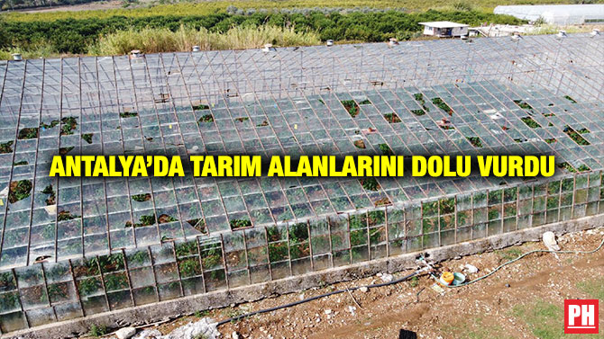 Antalya’da Tarım Alanlarını Dolu Vurdu
