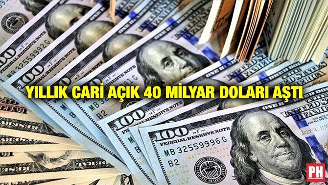 Yıllık Cari Açık 40 Milyar Doları Aştı