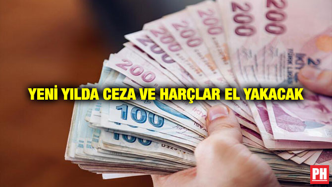 Yeni Yılda Ceza ve Harçlar El Yakacak