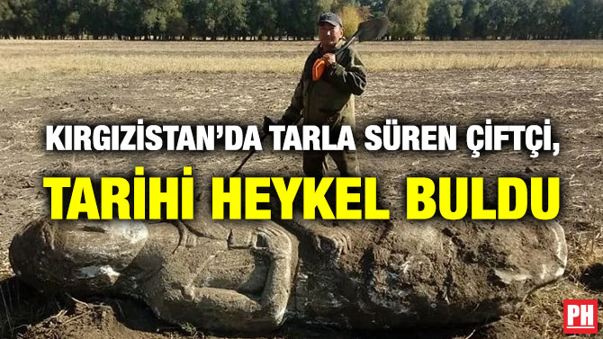 Kırgızistan’da Tarla Süren Çiftçi, Tarihi Heykel Buldu