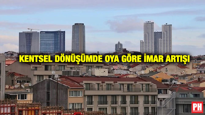 Kentsel Dönüşümde Oya Göre İmar Artışı