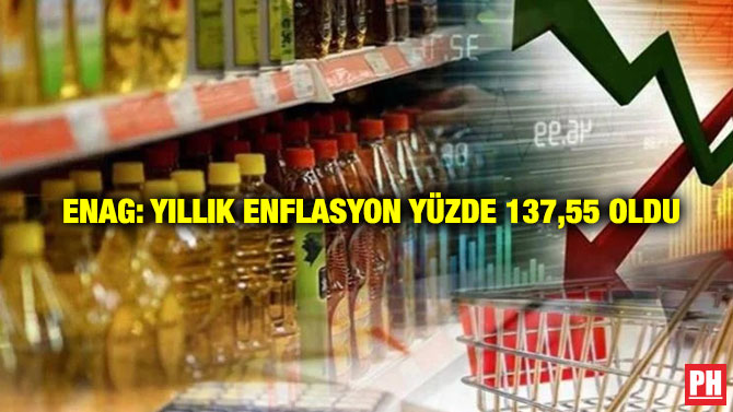 ENAG: Yıllık Enflasyon Yüzde 137,55 Oldu