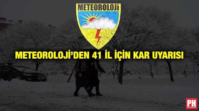 Meteoroloji’den 41 İl İçin Kar Uyarısı