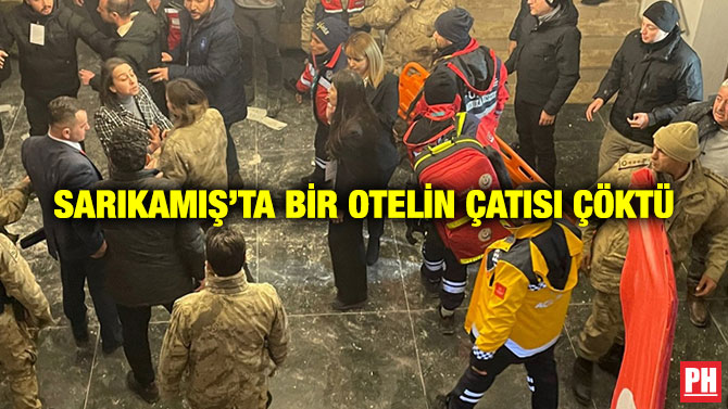 Sarıkamış’ta Bir Otelin Çatısı Çöktü