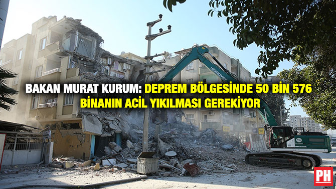 Bakan Murat Kurum: Deprem Bölgesinde 50 Bin 576 Binanın Acil Yıkılması Gerekiyor