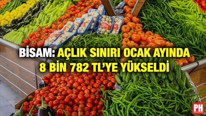 BİSAM: Açlık Sınırı Ocak Ayında 8 Bin 782 TL’ye Yükseldi