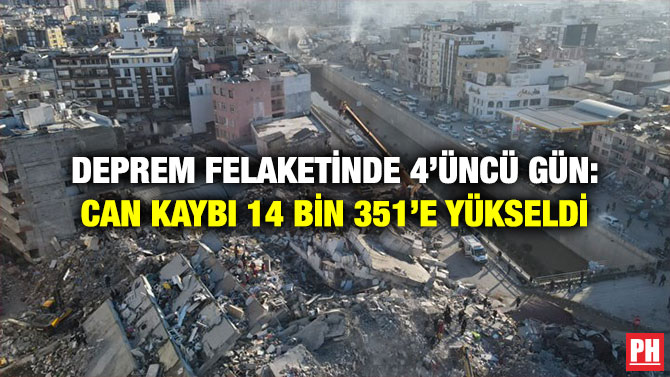 Deprem Felaketinde 4’üncü Gün: Can Kaybı 14 Bin 351’e Yükseldi
