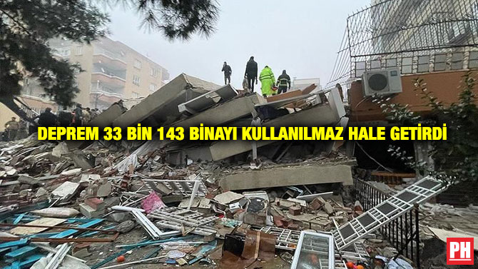 Deprem 33 Bin 143 Binayı Kullanılmaz Hale Getirdi
