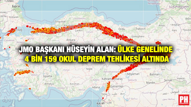 JMO Başkanı Hüseyin Alan: Ülke Genelinde 4 Bin 159 Okul Deprem Tehlikesi Altında
