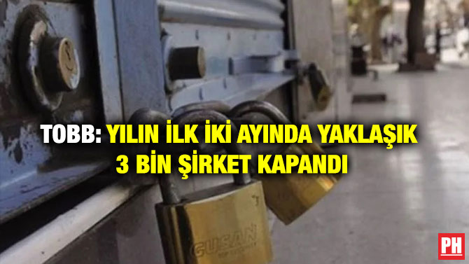 TOBB: Yılın İlk İki Ayında Yaklaşık 3 Bin Şirket Kapandı