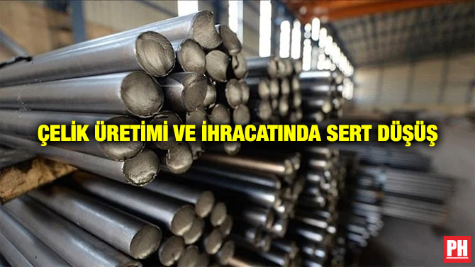 Çelik Üretimi ve İhracatında Sert Düşüş