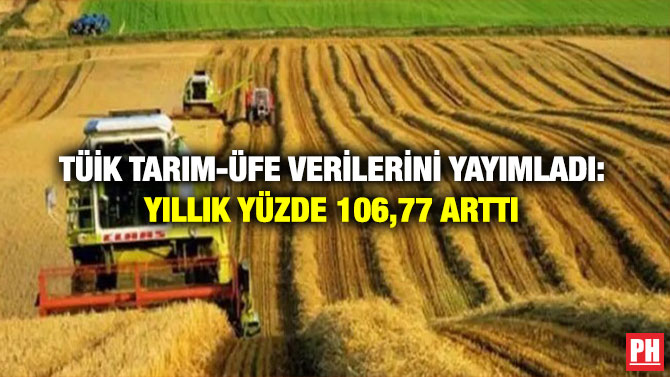 TÜİK Tarım-ÜFE Verilerini Yayımladı: Yıllık Yüzde 106,77 Arttı