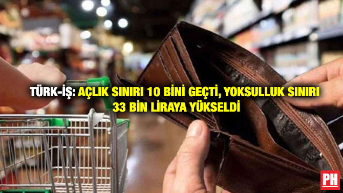 Türk-İş: Açlık Sınırı 10 Bini Geçti, Yoksulluk Sınırı 33 Bin Liraya Yükseldi