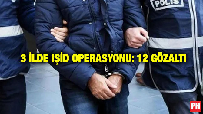 3 İlde IŞİD Operasyonu: 12 Gözaltı