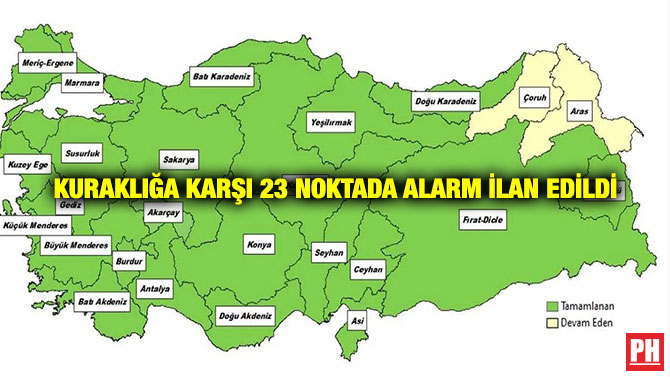 Kuraklığa Karşı 23 Noktada Alarm İlan Edildi
