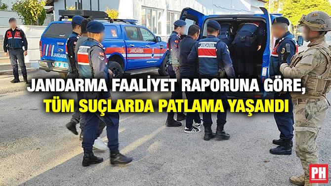 Jandarma Faaliyet Raporuna Göre, Tüm Suçlarda Patlama Yaşandı