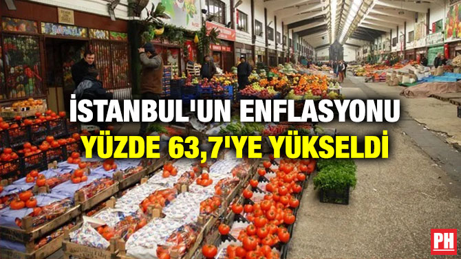 İstanbul’un Enflasyonu Yüzde 63,7’ye Yükseldi