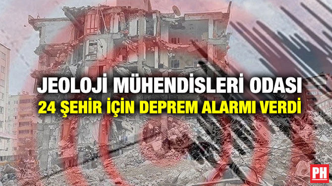 Jeoloji Mühendisleri Odası 24 Şehir için Deprem Alarmı Verdi