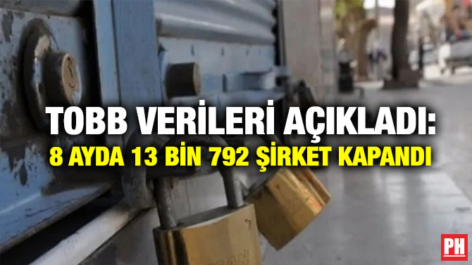TOBB Verileri Açıkladı: 8 Ayda 13 Bin 792 Şirket Kapandı