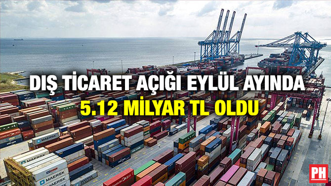 Dış Ticaret Açığı Eylül Ayında 5.12 Milyar TL Oldu