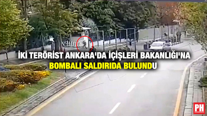 İki Terörist Ankara’da İçişleri Bakanlığı’na Bombalı Saldırıda Bulundu