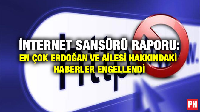 İnternet Sansürü Raporu: En çok Erdoğan ve Ailesi Hakkındaki Haberler Engellendi