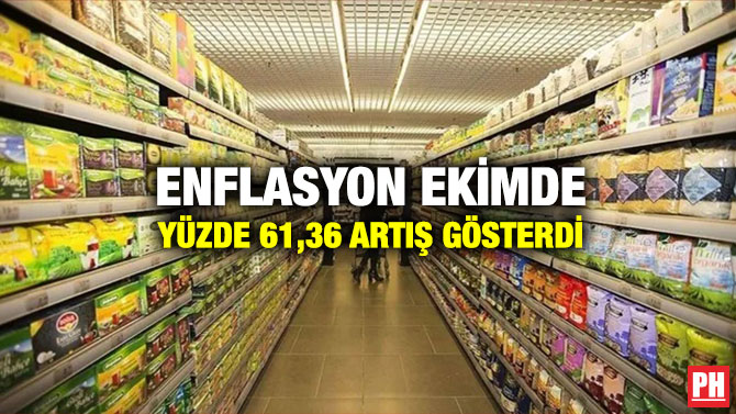 Enflasyon Ekimde Yüzde 61,36 Artış Gösterdi