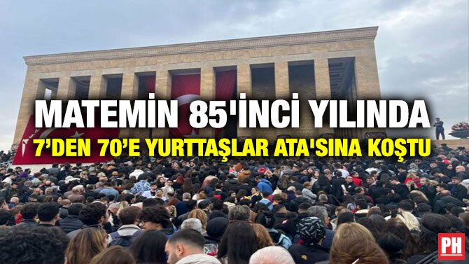  Matemin 85’inci Yılında 7’den 70’e Yurttaşlar Ata’sına Koştu