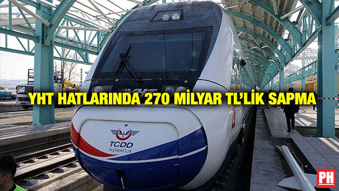 YHT Hatlarında 270 milyar TL’lik Sapma