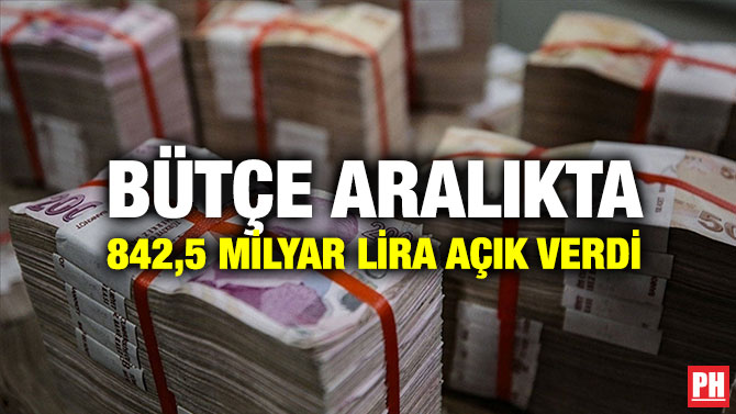 Bütçe Aralıkta 842,5 Milyar Lira Açık Verdi
