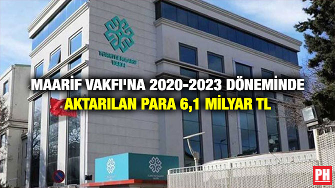 Maarif Vakfı’na 2020-2023 Döneminde Aktarılan Para 6,1 milyar TL