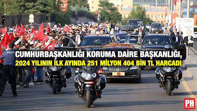 Cumhurbaşkanlığı Koruma Daire Başkanlığı, 2024 Yılının İlk Ayında 251 Milyon 404 Bin TL Harcadı