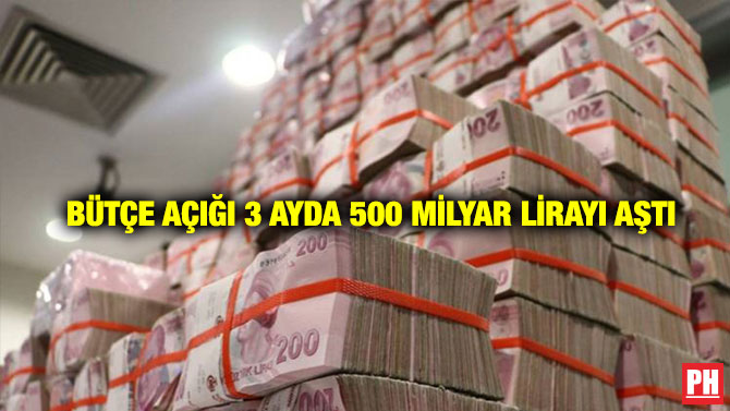 Bütçe Açığı 3 Ayda 500 Milyar Lirayı Aştı