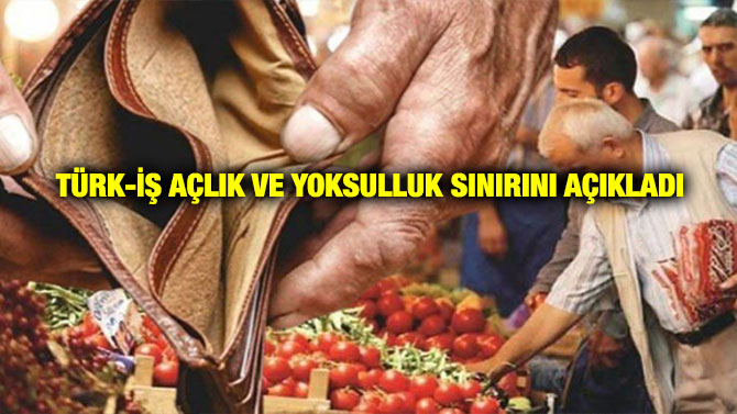 Türk-İş Açlık ve Yoksulluk Sınırını Açıkladı