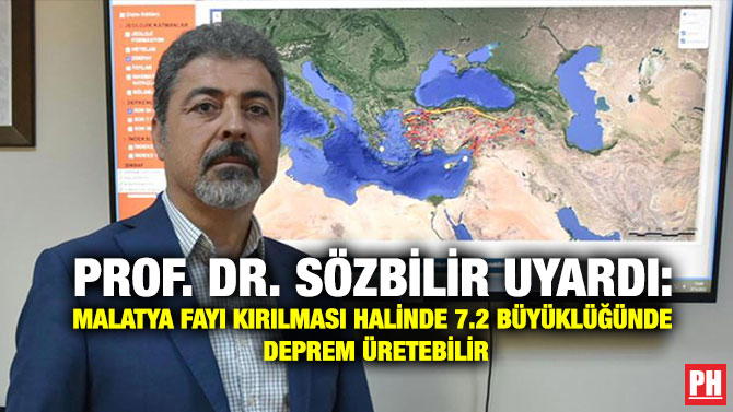 Prof. Dr. Sözbilir Uyardı: Malatya Fayı Kırılması Halinde 7.2 Büyüklüğünde Deprem Üretebilir