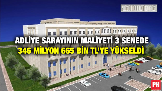 Adliye Sarayının Maliyeti 3 Senede 346 Milyon 665 Bin TL’ye Yükseldi