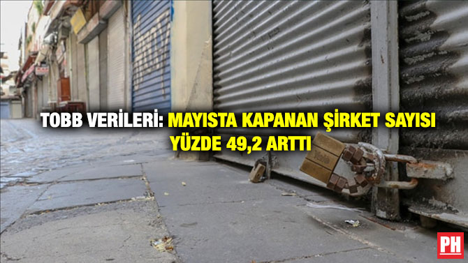 TOBB verileri: Mayısta Kapanan Şirket Sayısı Yüzde 49,2 Arttı