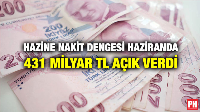 Hazine Nakit Dengesi Haziranda 431 Milyar TL Açık Verdi