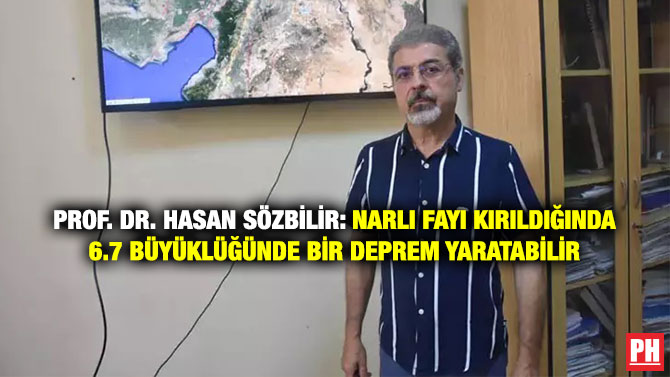 Prof. Dr. Hasan Sözbilir: Narlı Fayı Kırıldığında 6.7 Büyüklüğünde Bir Deprem Yaratabilir