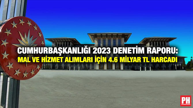 Cumhurbaşkanlığı 2023 Denetim Raporu: Mal ve Hizmet Alımları için 4.6 Milyar TL Harcadı