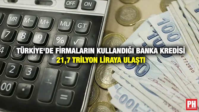 Türkiye’de Firmaların Kullandığı Banka Kredisi 21,7 Trilyon Liraya Ulaştı
