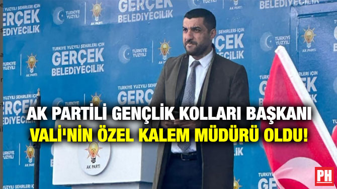 AK Partili Gençlik Kolları Başkanı, Vali’nin Özel Kalem Müdürü Oldu!