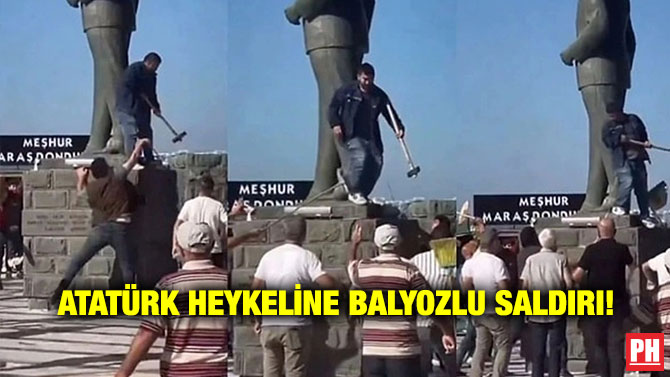 Atatürk Heykeline Balyozlu Saldırı!