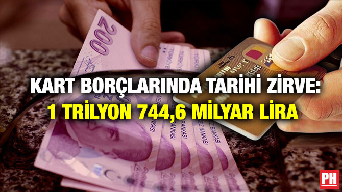 Kart Borçlarında Tarihi Zirve: 1 trilyon 744,6 Milyar Lira 